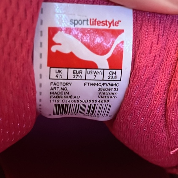 PUMA Bright Pink Suede Platform High-Top Sneakers Size 7 - Picture 8 of 10